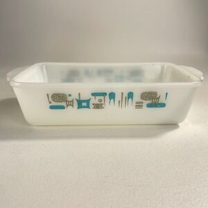 Fire-King Loaf Pan My Blue Heaven MCM vintage